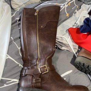 Tall brown boots